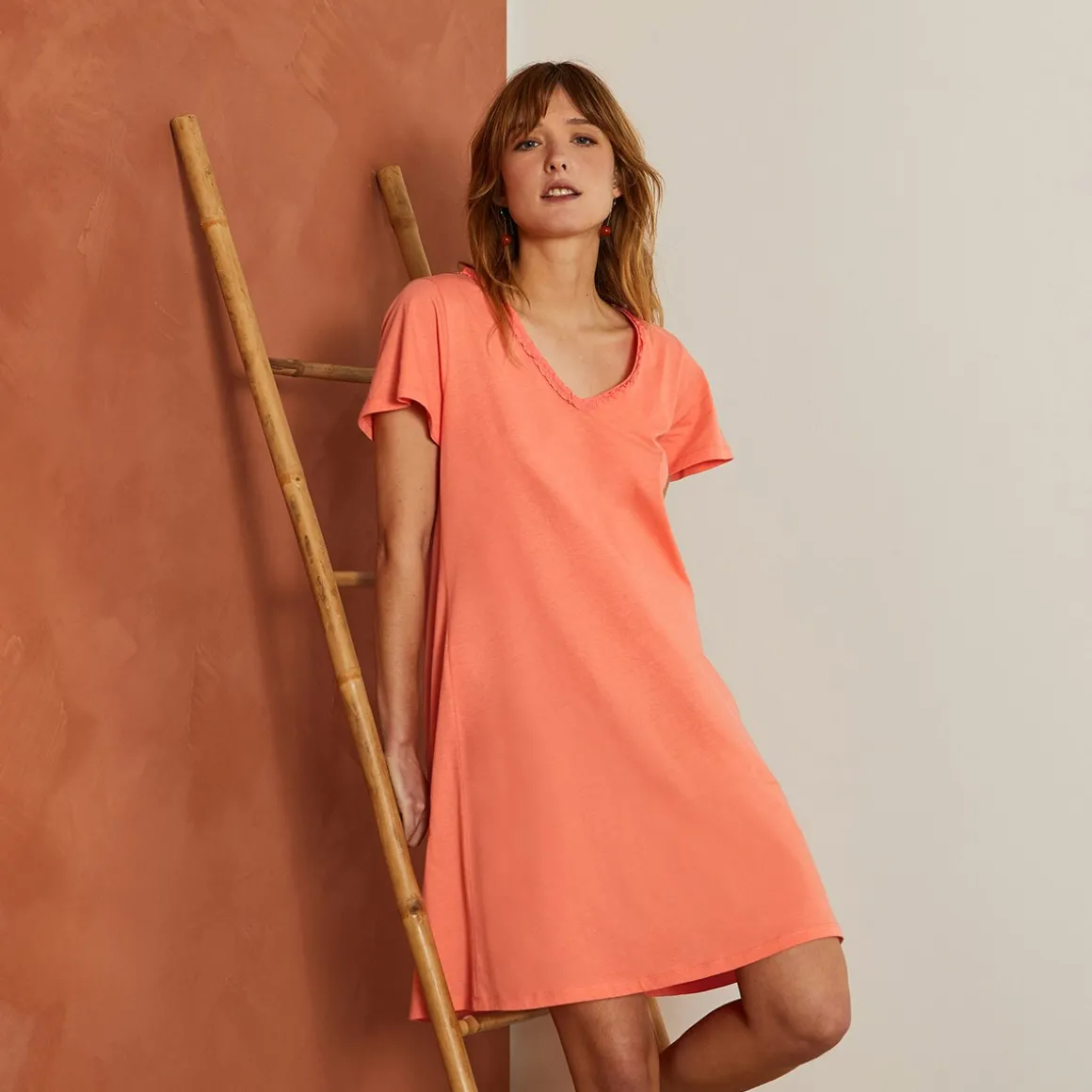 Yves Delorme Chemise de nuit courte Corolle- Chemises De Nuit, Nuisettes & Liquettes