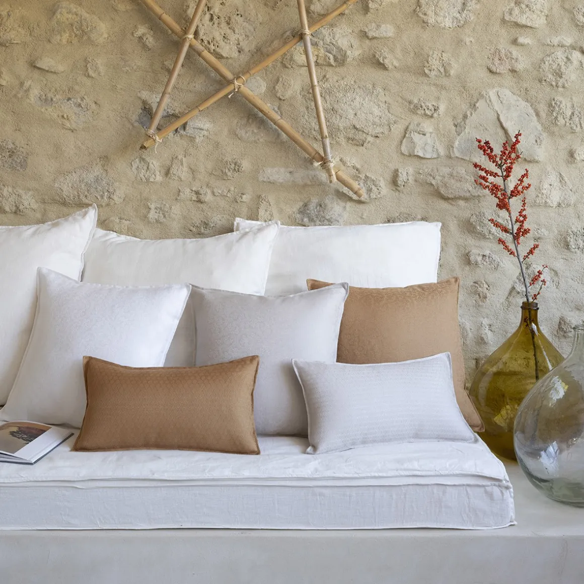 Yves Delorme Housse de coussin Portofino Géo- Coussins