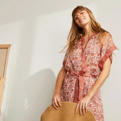 Yves Delorme Kimono court Fleurs du désert- Hauts, Sweats, Vestes & Kimonos|Homewear & Loungewear