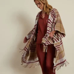 Yves Delorme Poncho Carreaux- Ponchos|Homewear & Loungewear