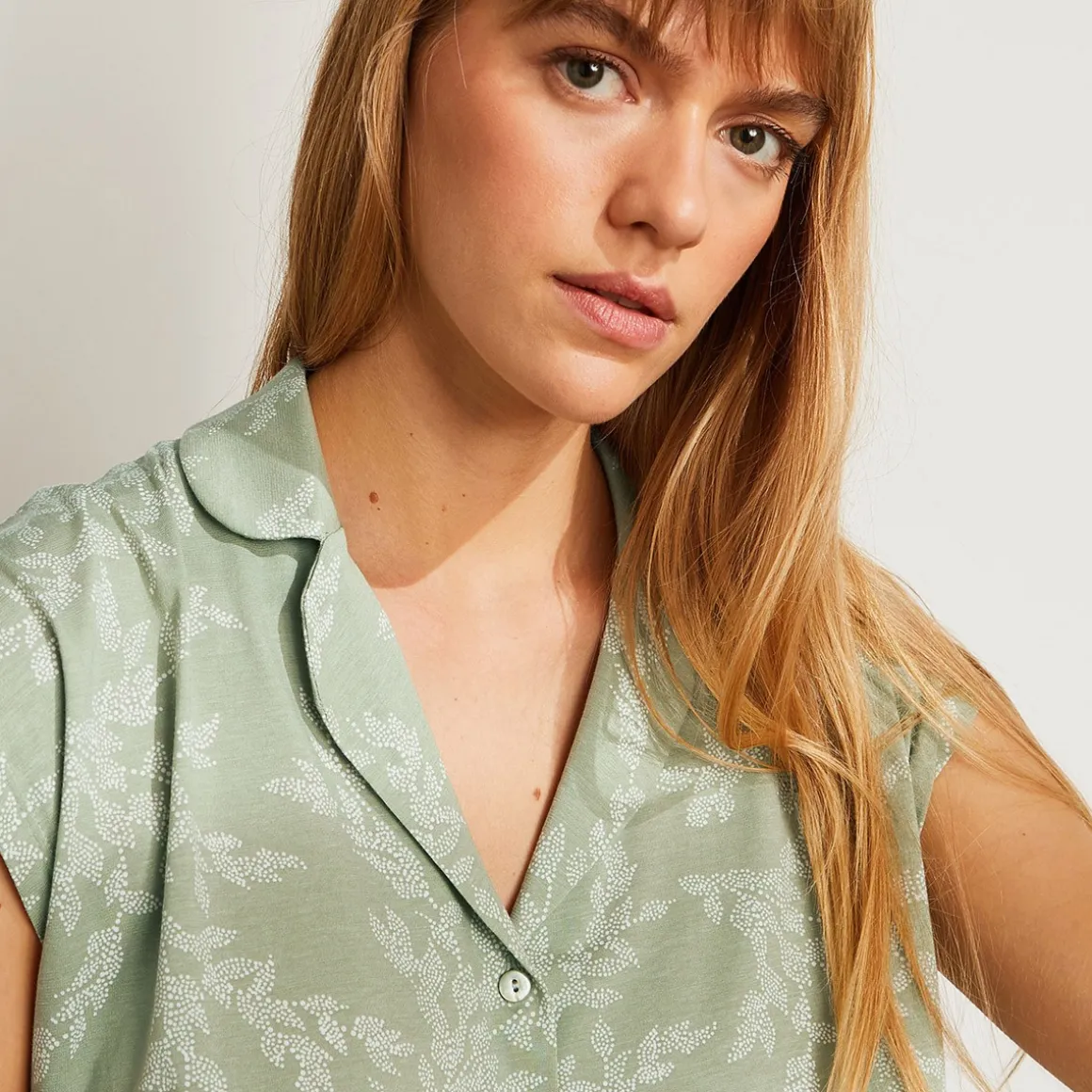 Yves Delorme Pyjama short Georgia- Pyjamas|Vêtements De Nuit